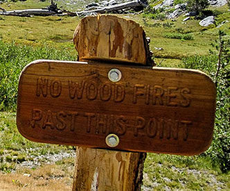 no wood fires